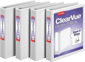 Cardinal 1.5 Inch D Ring Binder, White, 29400