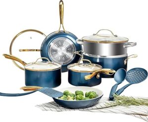 GOTHAM STEEL 15 Pc Ceramic Pots And Pans Set