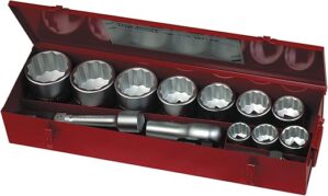 Teng Tools 15 Piece 1 Inch Drive Socket Set M1115MM