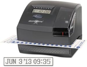 Lathem 1500E Atomic Time Recorder, Charcoal