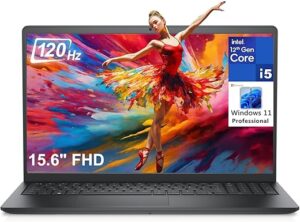 Dell 15.6" FHD 120Hz Business Laptop, Intel i5-1235U