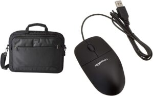 Amazon Basics 15.6-Inch Laptop Shoulder Bag Bundle