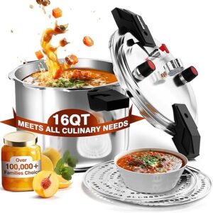 WantJoin 16 Quart Aluminum Pressure Canner & Cooker