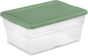 Sterilite 16 Quart Clear Plastic Storage Tote Bins