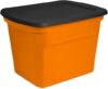 Sterilite 18 Gal Storage Tote, Orange, 8-Pack