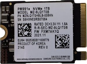 SAMSUNG 1TB M.2 2230 PM991a NVMe SSD (MZ9LQ1T0HBLB)