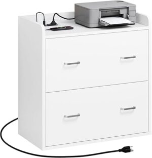 YITAHOME 2 Drawer Filing Cabinet With Charging