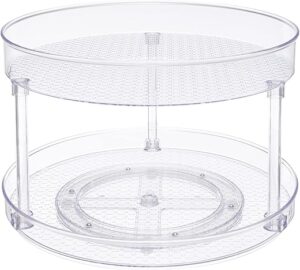 Amazon Basics 2 Tier Clear Lazy Susan Turntable