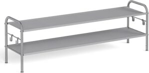 SONGMICS 2 Tier Height-Adjustable Shoe Rack