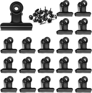 YUCHIYA 20 Pack Metal Clips With Push-pins