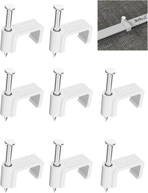 Jadaol 200Pcs 8mm Cable Clips With Nails