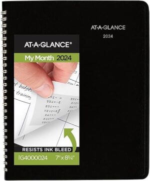 AT-A-GLANCE 2024 Monthly Planner, Medium, Black (G4000024)