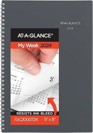 AT-A-GLANCE 2024 Weekly & Monthly Planner, 5" x 8", GC2000724
