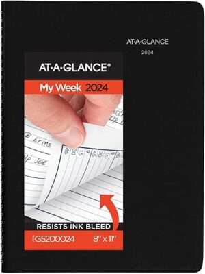 AT-A-GLANCE 2024 Weekly Planner, Quarter-Hourly Appointment, G5200024