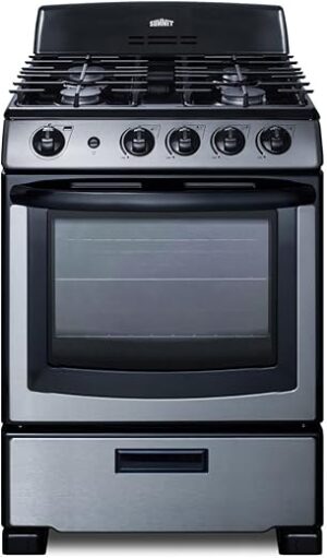 Summit Appliance 24" Freestanding Gas Range, 4 Burners