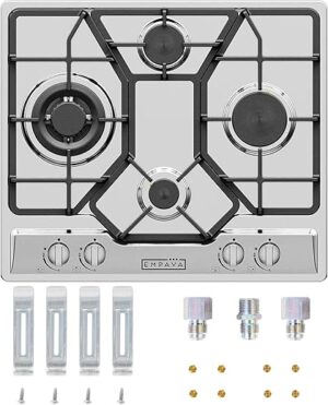 Empava 24" Gas Stove Cooktop With 4 Burners
