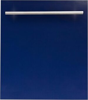 ZLINE 24 In. Blue Gloss Dishwasher With Stainless Steel Tub