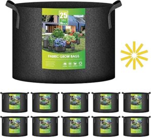 iPower 25 Gallon Heavy Duty Fabric Grow Bags