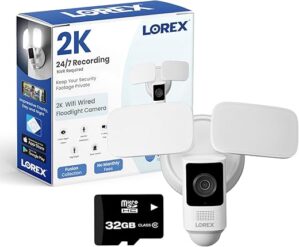 Lorex 2K Wi-Fi Floodlight Camera With LEDs