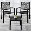 Best Choice Products 3-Piece Outdoor Bistro Set, Steel Furniture