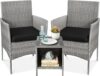 Best Choice Products 3-Piece Outdoor Wicker Bistro Set