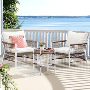 YITAHOME 3-Piece Outdoor Wicker Bistro Set