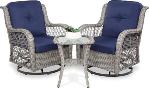 Best Choice Products 3-Piece Outdoor Wicker Patio Bistro Set