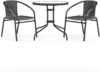 Flash Furniture 3-Piece Patio Dining Set, Gray