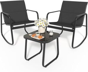 YITAHOME 3 Piece Patio Furniture Set With Rocking Chairs