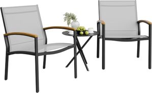 Shintenchi 3 Pieces Patio Bistro Set Outdoor