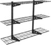 FLEXIMOUNTS 3-Tier Adjustable Garage Wall Shelving Black