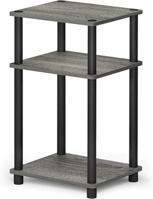 Furinno 3-Tier End Table, French Oak Grey
