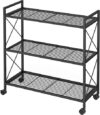 SONGMICS 3-Tier Metal Storage Rack With Wheels