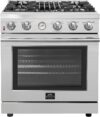 Forno 30″ Freestanding Gas Range, 4 Burners