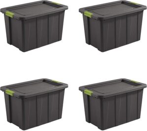 Sterilite 30 Gal Latching Storage Tote, 4-Pack