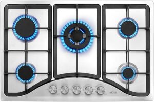 VEVOR 30-Inch Gas Cooktop, 5 Burners Built-In