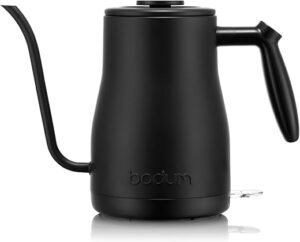 Bodum 34 Oz Gooseneck Electric Kettle, Matte Black