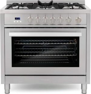 COSMO 36 In. Gas Range With 5 Burner Cooktop