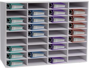 Tiardocge 36-Slots Desktop File Organizer Box