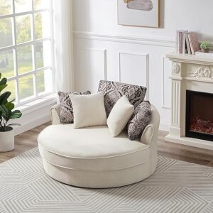 Eafurn 360-Degree Swivel Corduroy Upholstered Armchair