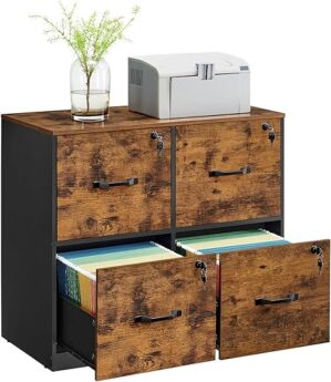 VASAGLE 4 Drawer File Cabinet With Lock UOFC062B01