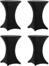 Tina’s 4 Pack 30×42 Inch Black Spandex Table Covers