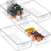 Simple Houseware 4 Pcs Kitchen Clear Bin Organizer