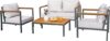 Greesum 4 Piece Patio Furniture Set, Beige