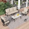 PHI VILLA 4 Piece Patio Furniture Set With Bench