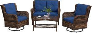 Outsunny 4 Piece Rattan Patio Furniture Set
