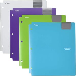 Five Star 4-Pocket Folders, Fits 3 Ring Binder (73274)