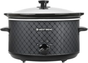 West Bend 4-Quart Manual Slow Cooker, Black