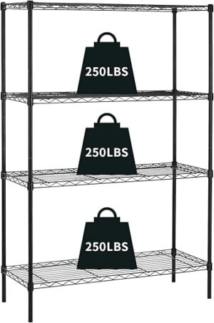 HCY 4-Tier Adjustable Wire Shelving Unit 54in