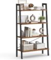 VASAGLE 4-Tier Ladder Shelf, Rustic Brown ULLS144B01
